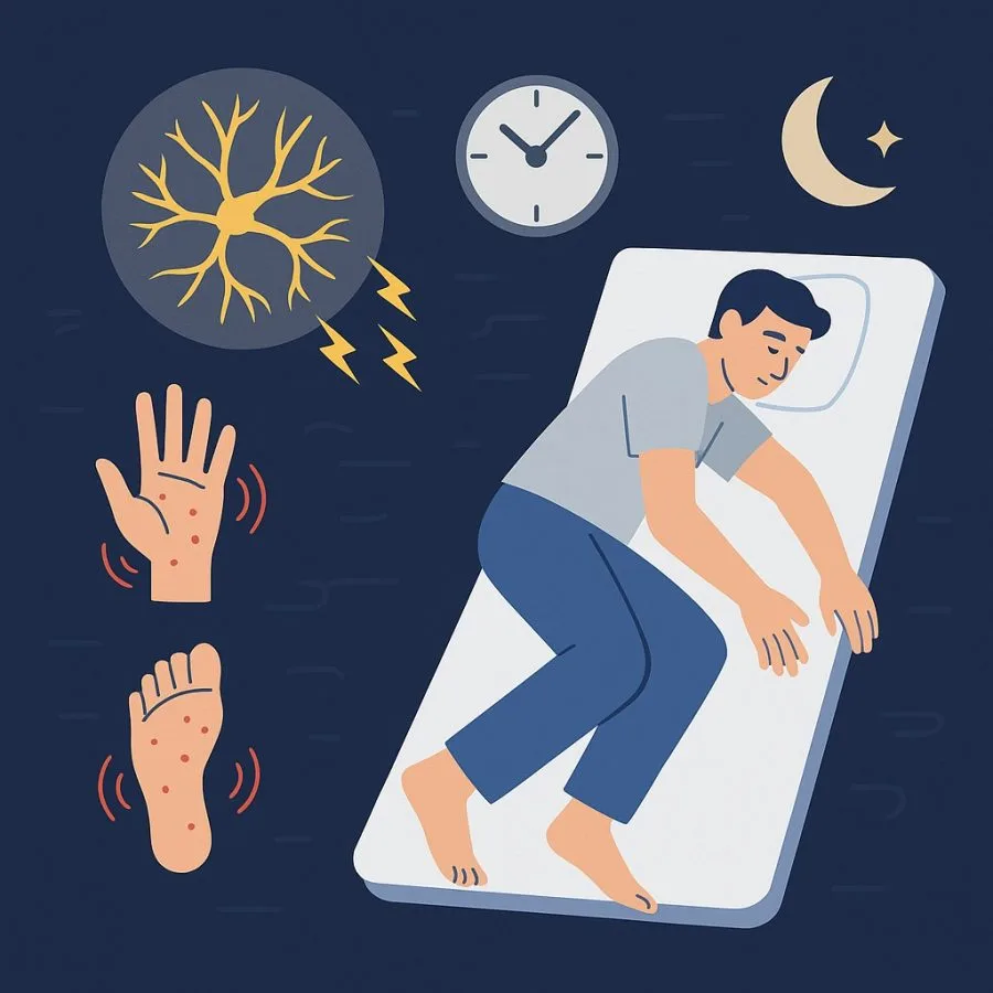 علت گزگز کردن دست و پا هنگام خواب