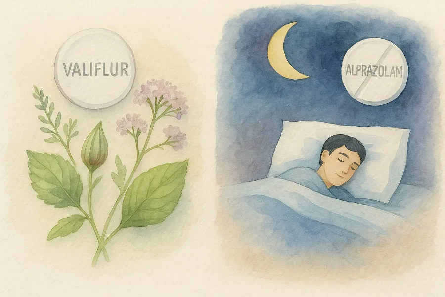 فرق والی فلور و آلپرازولام